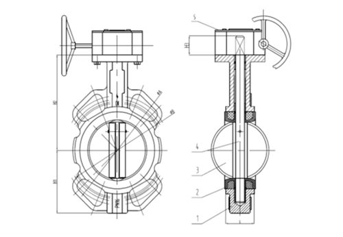對(duì)夾式蝶閥尺寸、厚度